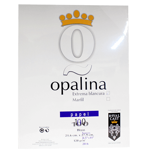 Papel Opalina Tamaño Carta C/100